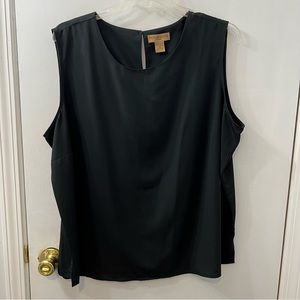 Notations Black Round Neck Tank Top polyester Sleeveless Blouse Size 3x